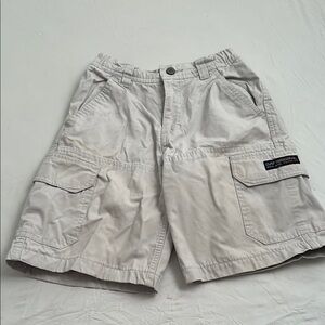 Gap vintage light stone khaki adjustable waist cargo shorts